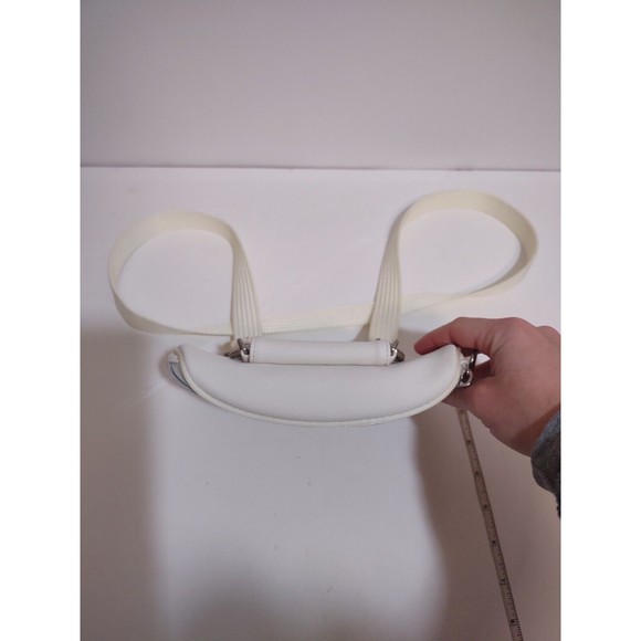 Lacoste Crossbody White Bag Vintage Alligator Designer Zip Sporty - Picture 10 of 13